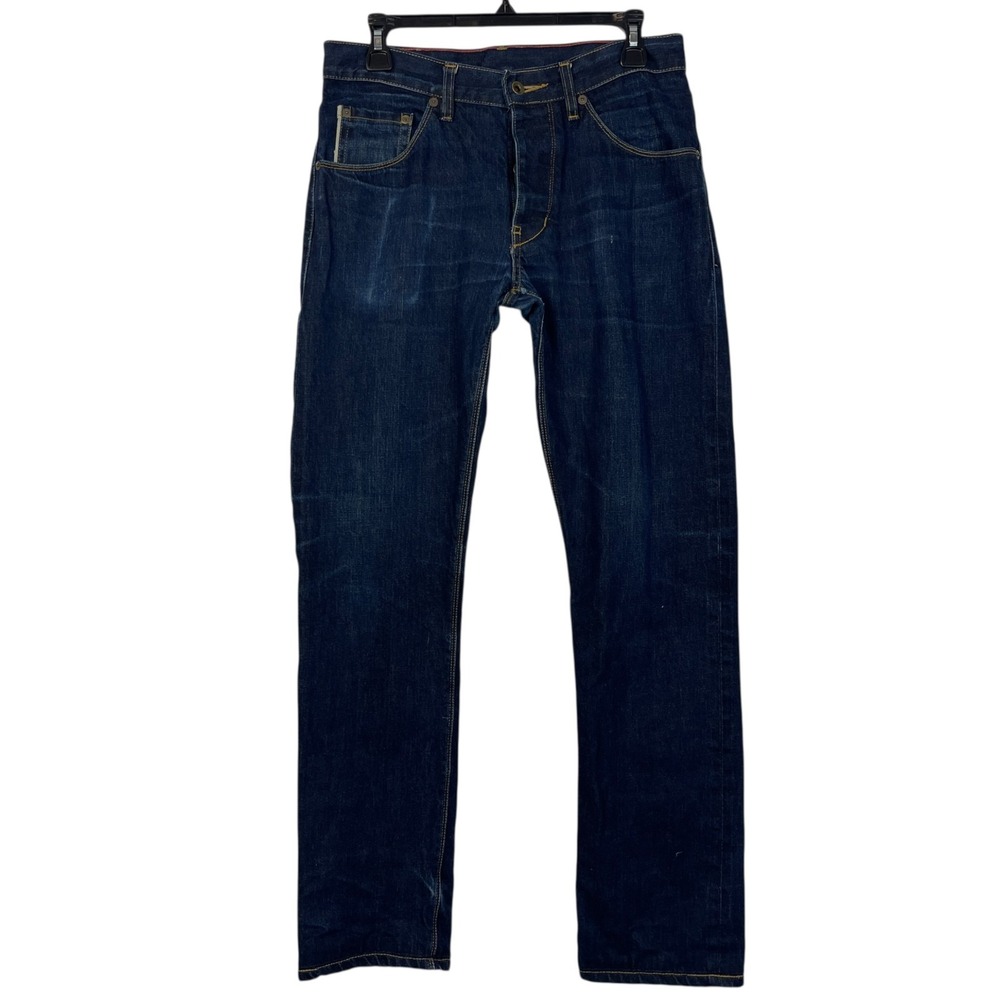 Raleigh Denim White Oak Cone SELVEDGE Mens 31x31 Jones Thin Dark Wash Button Fly